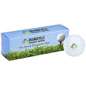 Full Color 3 Golf Ball Sleeve Main Image