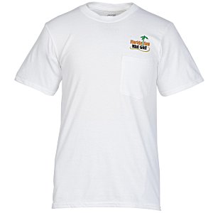 Port Classic 5.4 oz. Pocket T-Shirt - Men's - White - Embroidered Main Image