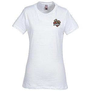 Perfect Weight Crew Tee - Ladies' - White - Embroidered Main Image