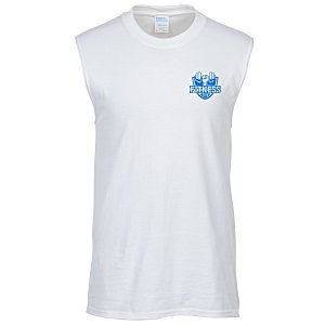 Port Classic 5.4 oz. Sleeveless Tee - Men's - White - Screen Main Image