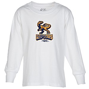 Port Classic 5.4 oz. Long Sleeve T-Shirt - Youth - White - Full Color Main Image