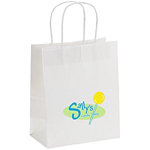 Matte Shopping Bag - 9-3/4" x 7-3/4" - White - Full Color Main Image