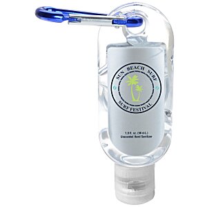 Hand Sanitizer with Carabiner 1.9 oz. - Metallic Label Main Image
