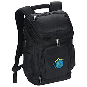 Travis & Wells Velocity Backpack with USB Port - Embroidered Main Image