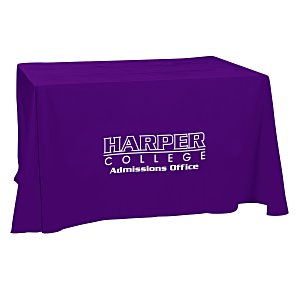 Hemmed Open-Back Poly/Cotton Table Throw - 4' - 24 hr Main Image