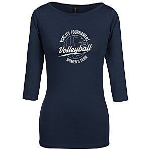 Anvil Stretch 3/4-Sleeve T-Shirt - Ladies' Main Image