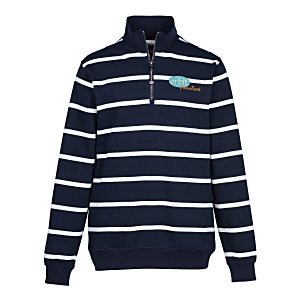 Crosswind Striped 1/4-Zip Sweatshirt - Embroidered Main Image