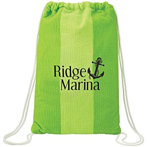 Microfiber Beach Towel with Drawstring Pouch - 60" x 28" Main Image