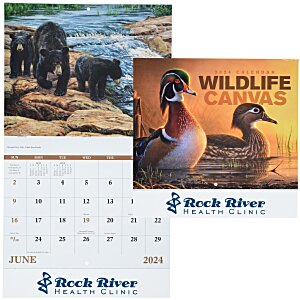 Wildlife Canvas Calendar - Stapled Main Image