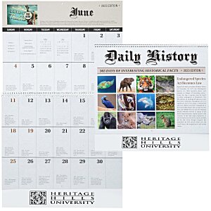 Daily History Calendar - Spiral - 24 hr Main Image