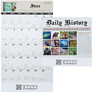 Daily History Calendar - Stapled - 24 hr Main Image