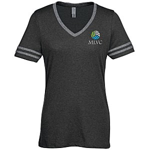 Jerzees Tri-Blend Ringer Varsity T-Shirt - Ladies' - Embroidered Main Image