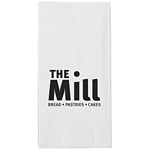 Dinner Napkin - 3-ply - 1/8 Fold - White - Low Qty - Foil Main Image