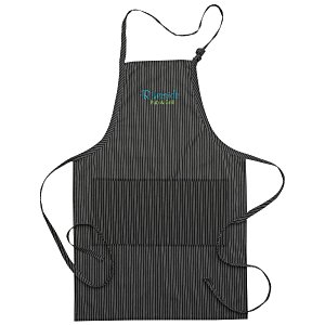 Butcher Apron with Two Patch Pockets - Pinstripe Main Image