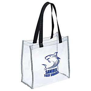 Clear Tote with Reflective Trim Main Image