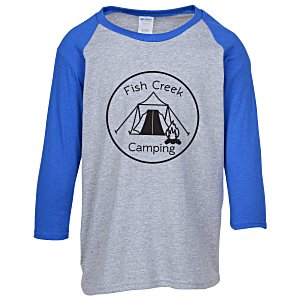 Gildan Heavy Cotton 3/4 Sleeve Raglan T-Shirt - Youth - Screen Main Image