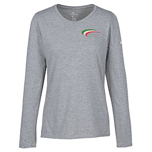 Nike Cotton LS T-Shirt - Ladies' - Embroidered Main Image