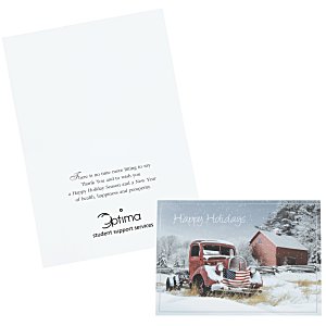 Rustic Glory Patriotic Holiday Card Main Image