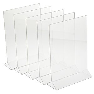 Clear Sign Holder - 12-1/4" x 8-1/2" - Pack of 5 Main Image