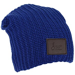 Chunky Knit Slouch Beanie - Patch Main Image