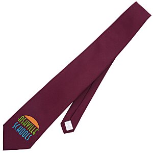 Solid Polyester Tie - 3-1/4" W Main Image