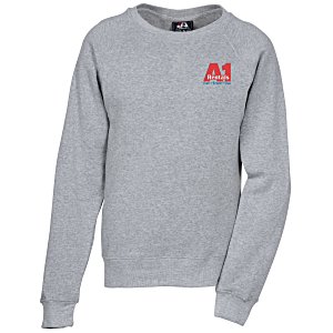 J. America Tri-Blend Crew Sweatshirt - Embroidered Main Image