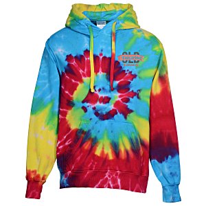 Tie-Dyed Spiral Hoodie - Embroidered Main Image