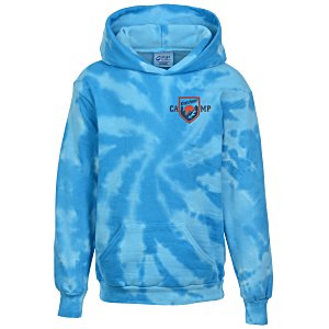Tie-Dye Swirl Hoodie - Youth - Embroidered Main Image