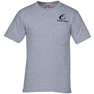 Bayside 5.4 oz. Cotton Pocket T-Shirt Main Image