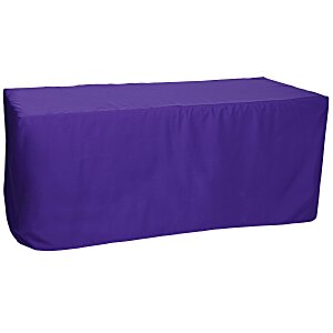 Serged Closed-Back Fitted Table Cover - 6' - Blank Main Image