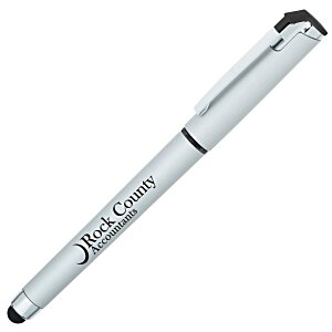 Cali Soft Touch Stylus Gel Pen - Silver Main Image