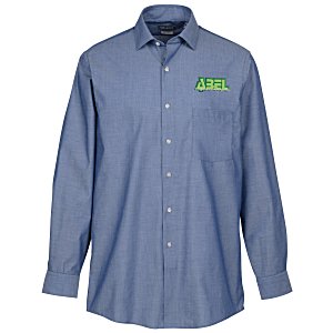Van Heusen Chambray Spread Collar Shirt - Men's Main Image