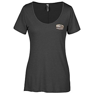 Platinum Tri-Blend Scoop Neck T-Shirt - Ladies' - Embroidered Main Image