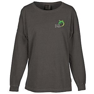 Comfort Colors Garment-Dyed LS Drop Shoulder T-Shirt - Embroidered Main Image