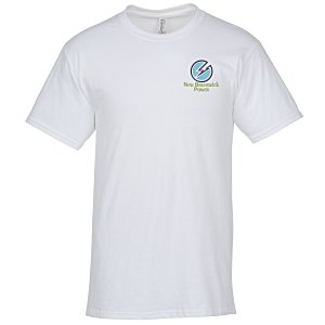 Jerzees Dri-Power Ringspun T-Shirt - White - Embroidered Main Image