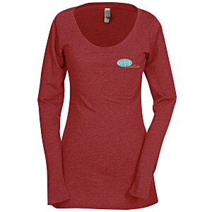 Next Level Tri-Blend LS Scoop Tee - Ladies' - Embroidered Main Image