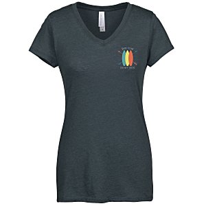 Threadfast Vintage Dye V-Neck T-Shirt - Ladies' - Embroidered Main Image