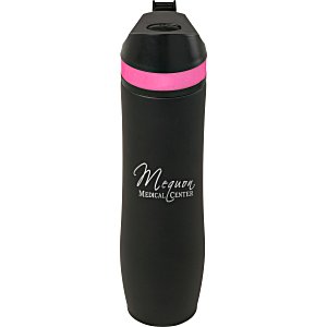 Persona Wave Vacuum Sport Bottle - 20 oz. - Black - Laser Engraved - 24 hr Main Image