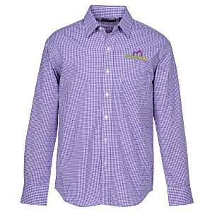 Gingham Check Wrinkle Resistant Untucked Shirt - Men's Main Image