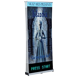 Ideal Retractable Banner Display - 33-1/2" - Double Sided Main Image