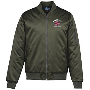 Aviator Satin Bomber Jacket - Men's Main Image