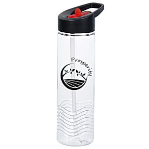 Clear Impact Twist Water Bottle with Two-Tone Flip Straw Lid - 24 oz. Main Image