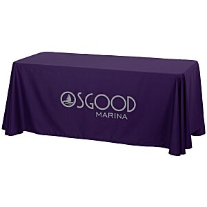 Hemmed Closed-Back Poly/Cotton Table Throw - 6' Main Image