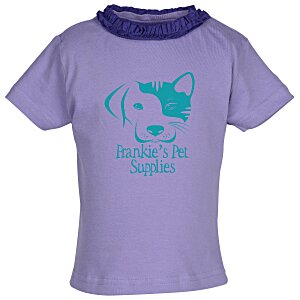 Rabbit Skins Fine Jersey Ruffle Neck T-Shirt - Toddler Main Image