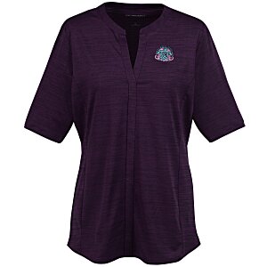 Stretch Heather V-Neck Top - Ladies' - 24 hr Main Image