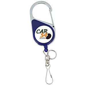 Heavy Duty Clip On Retractable Badge Holder - Round - Label Main Image