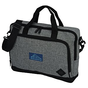 Graphite 15" Laptop Briefcase Bag - Embroidered Main Image