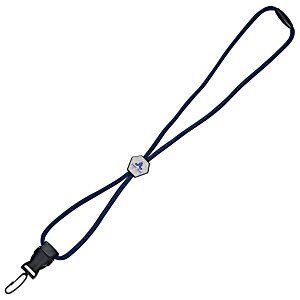 Snap Buckle Rope Lanyard - Diamond Slider - Plastic Swivel Hook - Label Main Image
