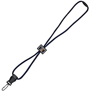 Snap Buckle Rope Lanyard - Rectangle Slider - Plastic Swivel Hook - Label Main Image