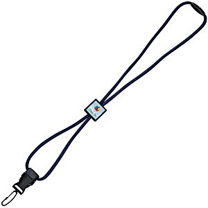 Snap Buckle Rope Lanyard - Square Slider - Plastic Swivel Hook - Label Main Image